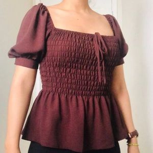 Donating soon! ASOS smocked peplum top